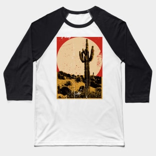 Southwest Desert Cactus Sunset Baseball T-Shirt